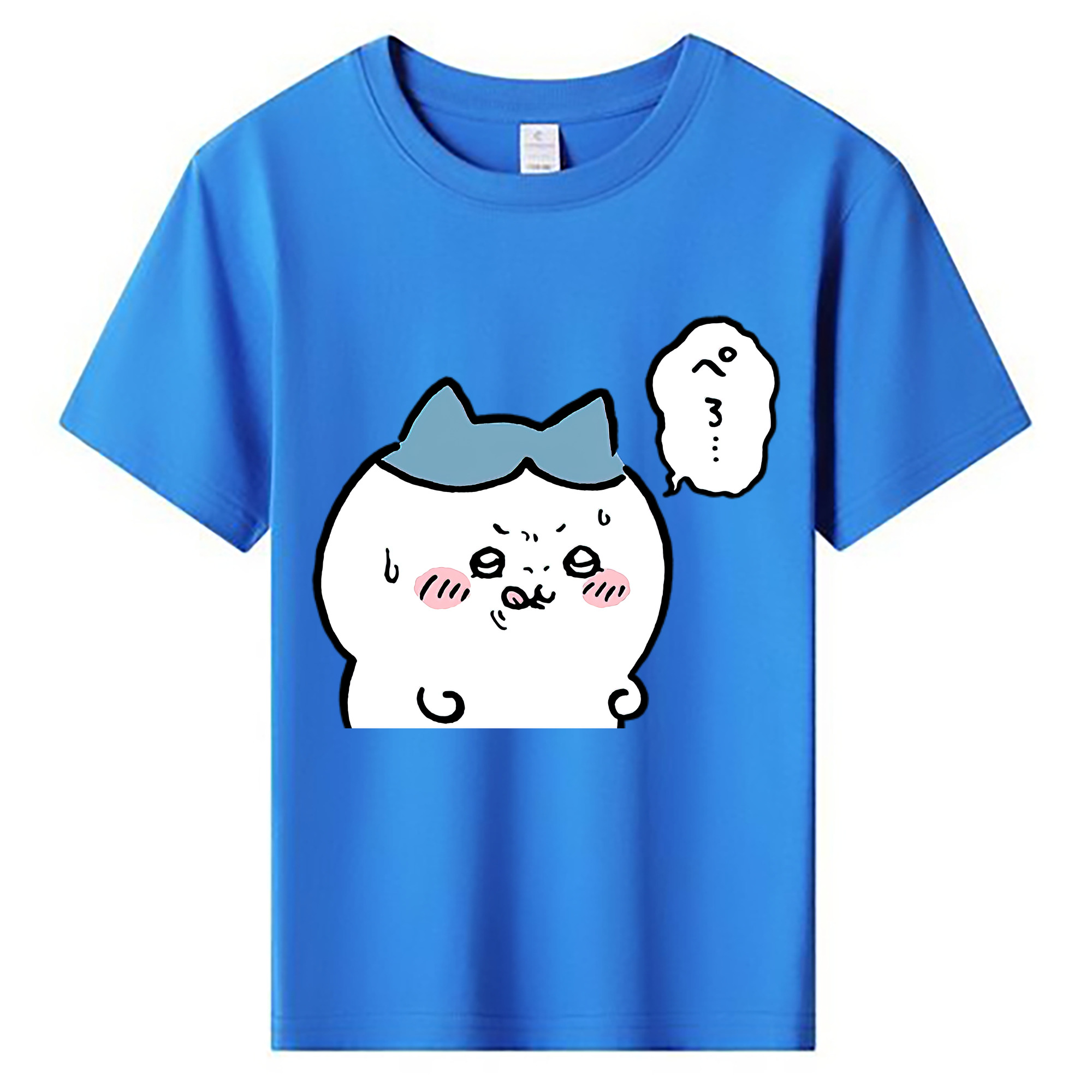 （画像用） ちいかわ ハチワレ Chii-kawa hachiware 綿100％キッズTシャツ（フロントプリント）